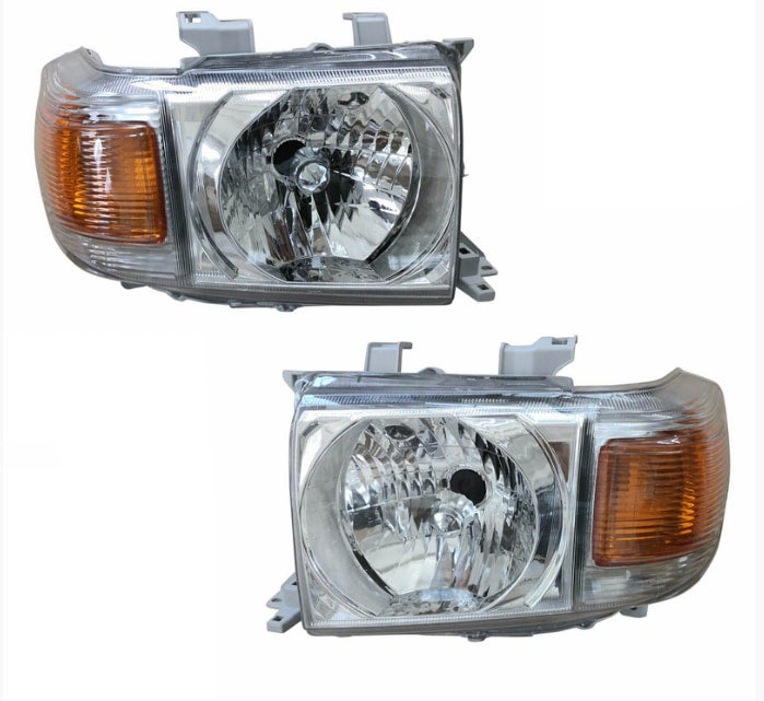 Headlights Pair Fit For Toyota Landcruiser VDJ 76 78 79 Series 07- Ute ...